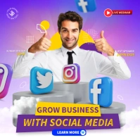 Business Grow Cuadrado (1:1) template