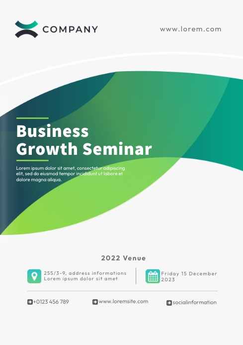 Business Growth Seminar A4 template