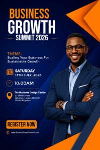 Purple Business Growth Summit Póster Template