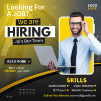Hiring Ads Template | PosterMyWall