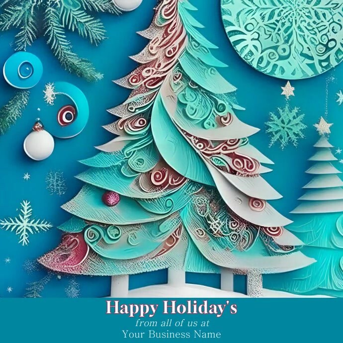 Business Holiday Modern Card Template PosterMyWall