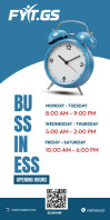 Business Hours – Plan Your Visit Roll Up Banner 3' × 6' template