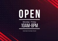 Business Hours Banner Postcard template