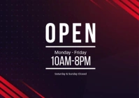 Business Hours Banner Carte postale template