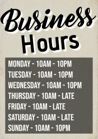 Business Hours A1 template
