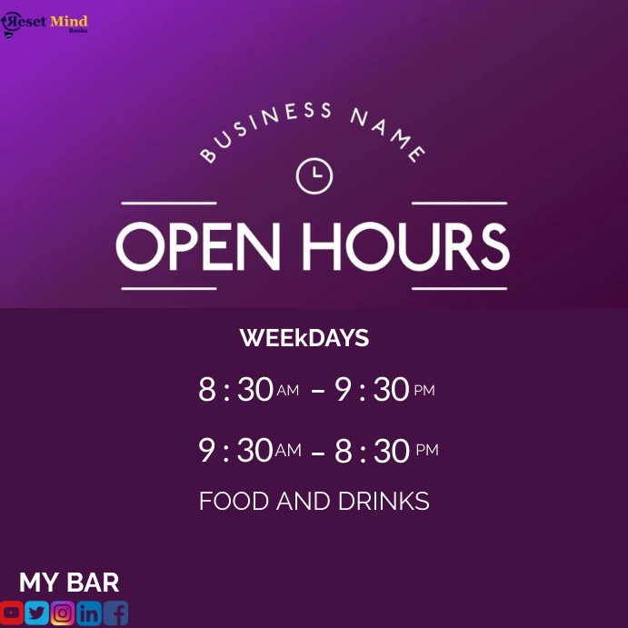business hours Template | PosterMyWall