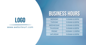 สีขาว Business Hours ภาพที่แชร์บน Facebook Template