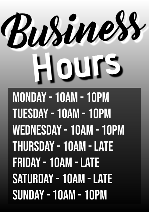 Program Hours Design Business Hours Template | PosterMyWall