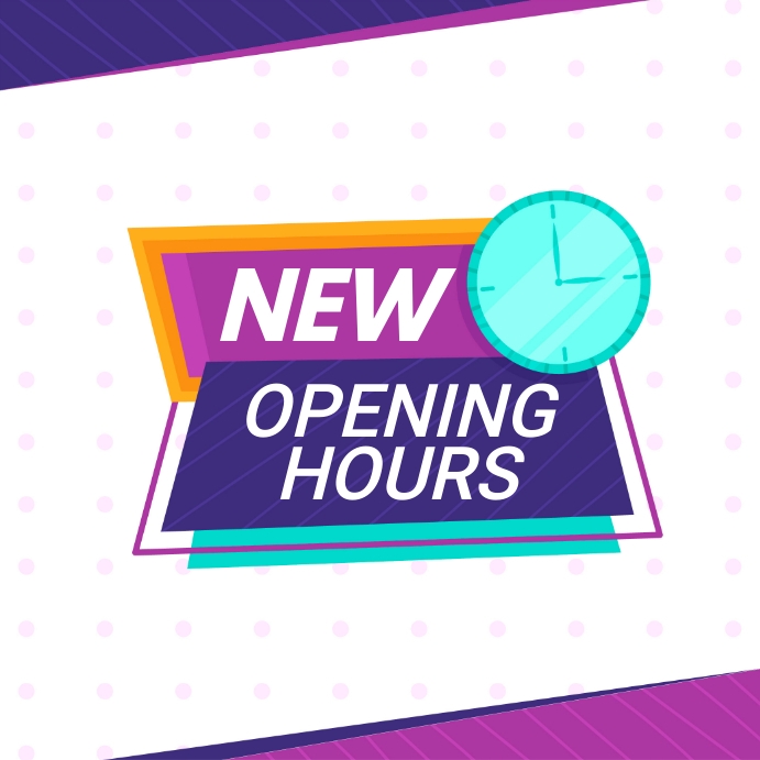 business hours Instagram Post template