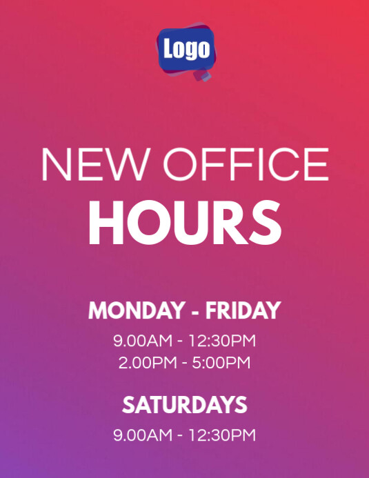 Plantilla de business hours flyer | PosterMyWall