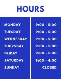 Business Hours Template | PosterMyWall