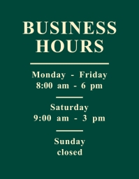 210 Opening Hours Customizable Design Templates Postermywall