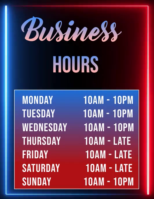 business hours post template | PosterMyWall