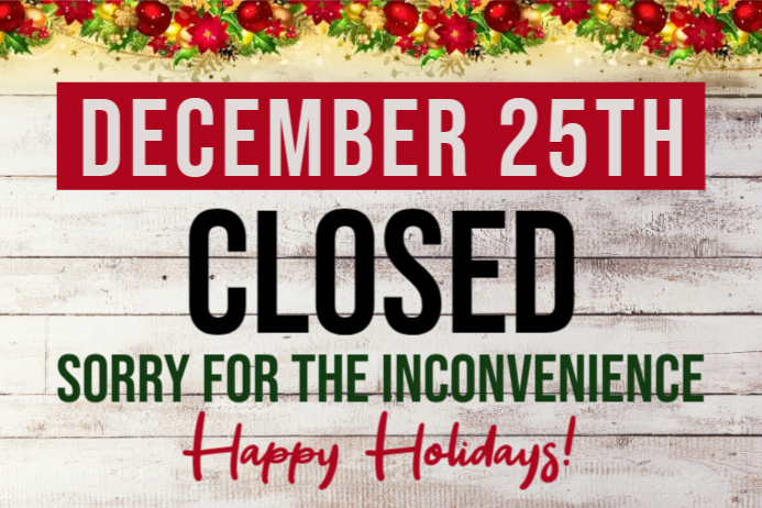 Copy of Business Hours Sign - Opening Times Christmas | PosterMyWall