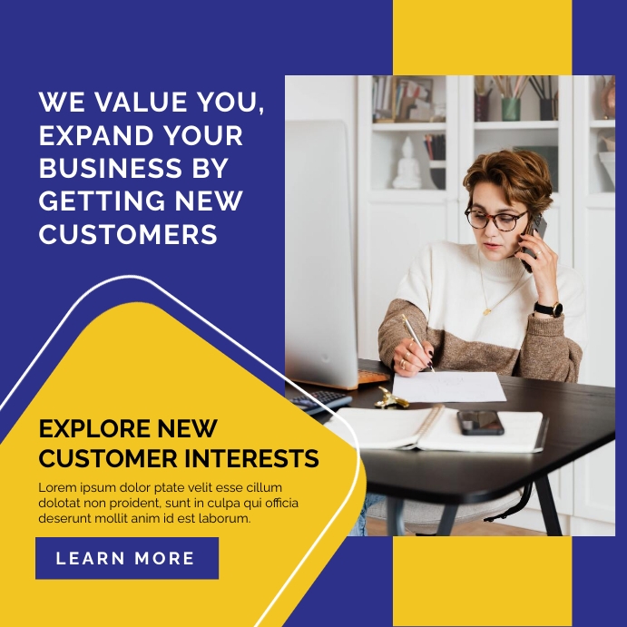 Business idea instagram post design template