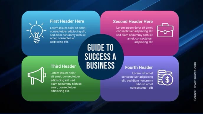 Business infographics design Ecrã digital (16:9) template