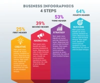 Business Infographics Design Template Medium Rectangle