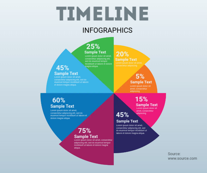 Business Infographics Template Rectangle moyen