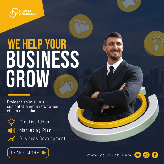 business instagram post template PosterMyWall