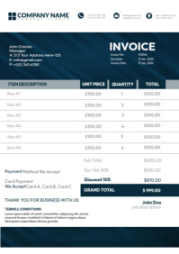 Gold Invoice Template | PosterMyWall