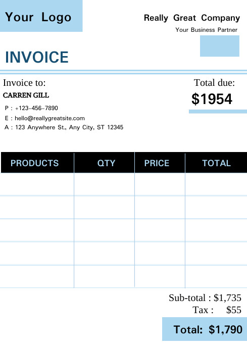 Invoice To Copy Copy of Business Invoice Template, Company Invoice Te | PosterMyWall