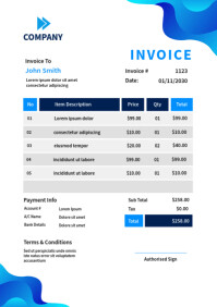 White Invoice A4 Template