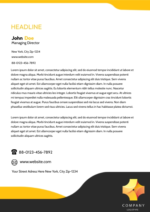 Business Letter Head Template | PosterMyWall