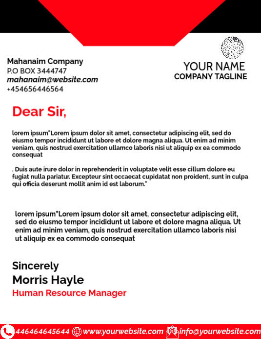 business letterhead flyer (1) template