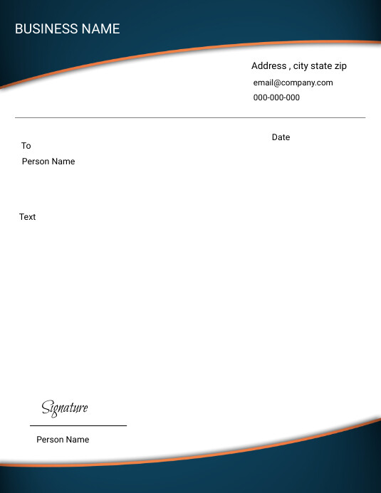 Business Letterhead Template Flyer (US Letter)