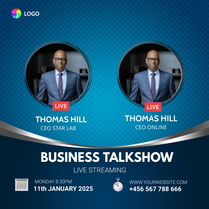 BUSINESS LIVE SHOW Publicación de Instagram template