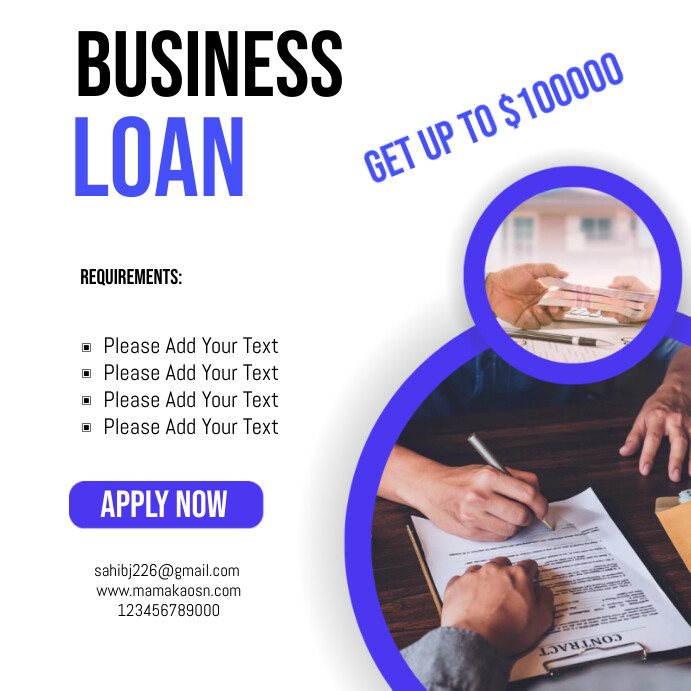 Lending Sample Design Copy of business loan | PosterMyWall