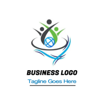 Biały Business Logo Logotyp Template