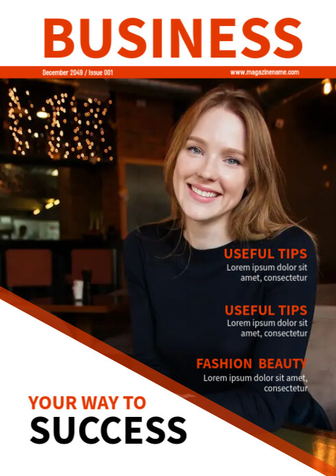 Business Magazine Cover Template A4