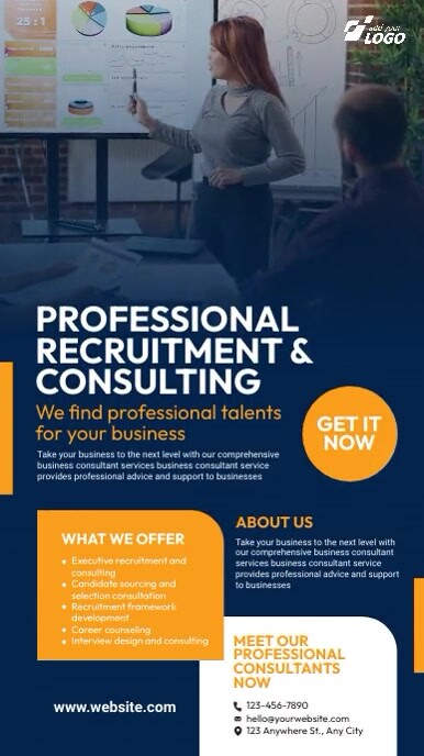 Business Management Consultant Ads Instagram Story template