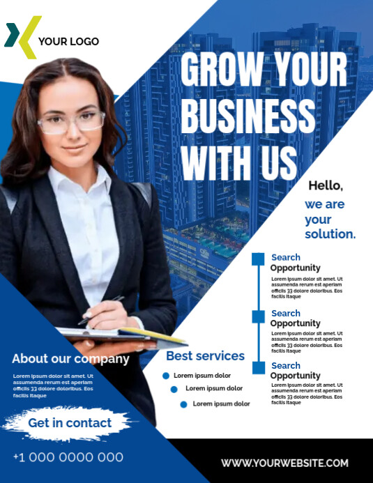 business manegement firm flyer template | PosterMyWall