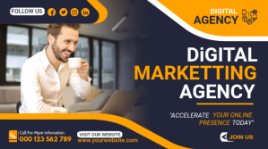 business marketing agency flyer Digital Display (16:9) template