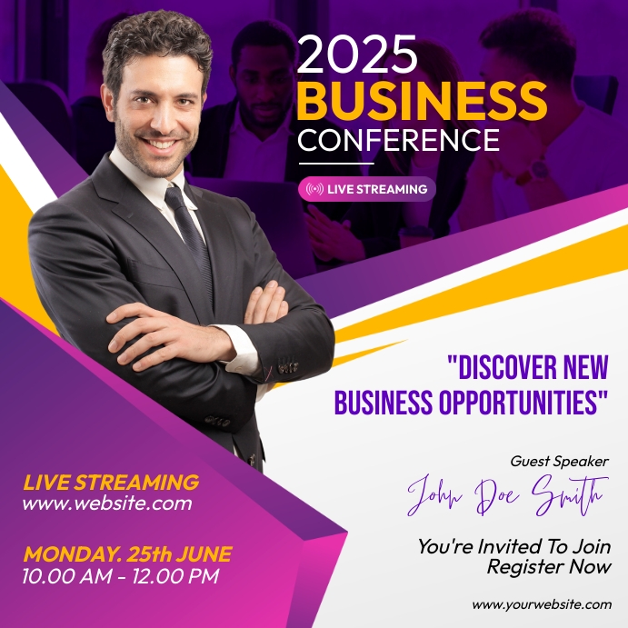 Business Marketing Conference Template | PosterMyWall