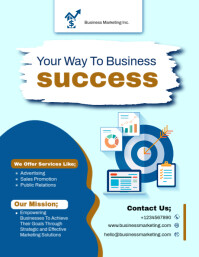 Business Marketing Services Flyer Рекламная листовка (US Letter) template