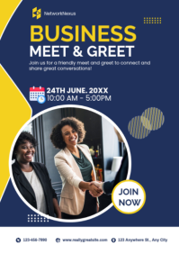 Lilla Business Meet and Greet A2 Template