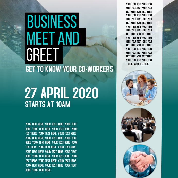 BUSINESS MEET AND GREET  Event Template Quadrat (1:1)