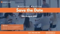 business meeting flyer video facebook cover template