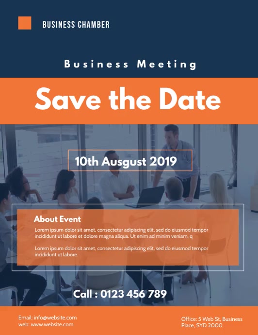 business meeting flyer video template PosterMyWall