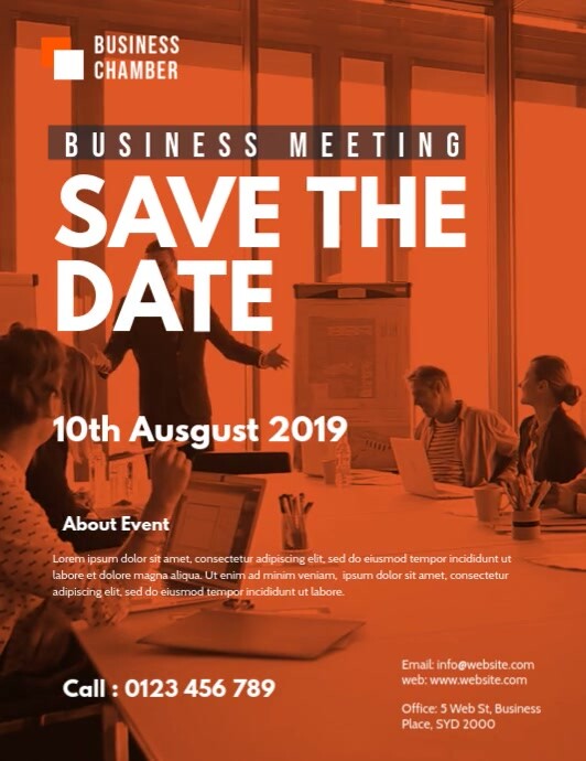 business meeting flyer video template PosterMyWall