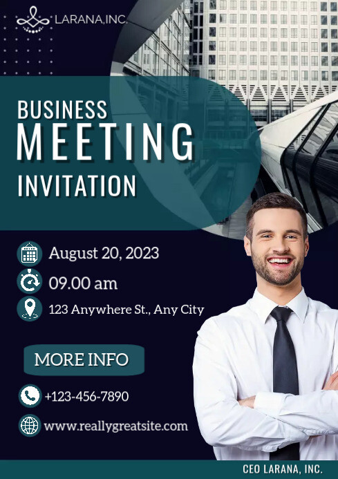 Business Meeting Invitation Template | PosterMyWall