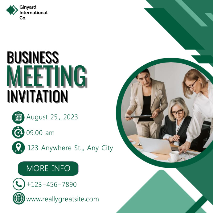 Business Meeting Invitation Template | PosterMyWall