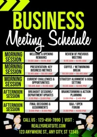 Business Meeting Schedule A5 template