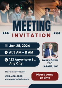 business meeting template A4