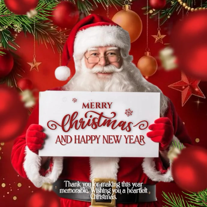 Business merry Christmas post ad design Template | PosterMyWall