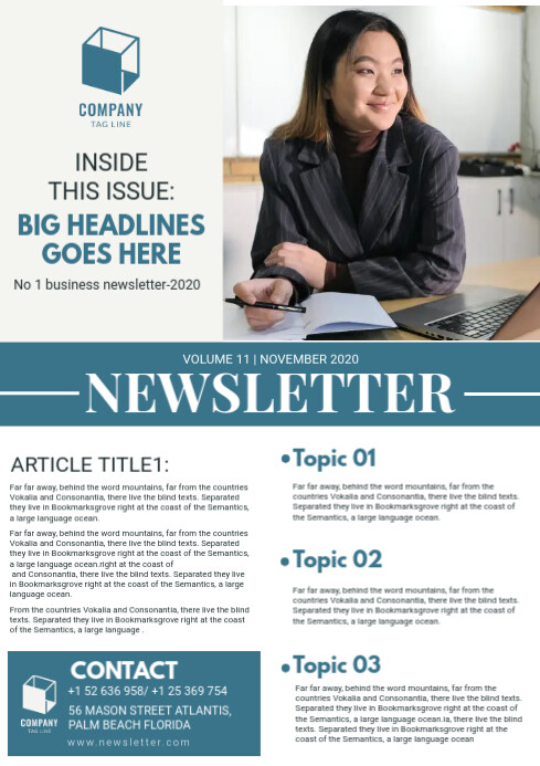 Business Newsletter Magazine Template Postermywall Business Newsletter Magazine Template Postermywall