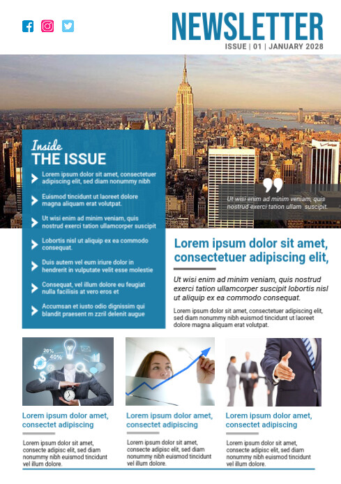 Business Newsletter Template Postermywall Business Newsletter Template Postermywall